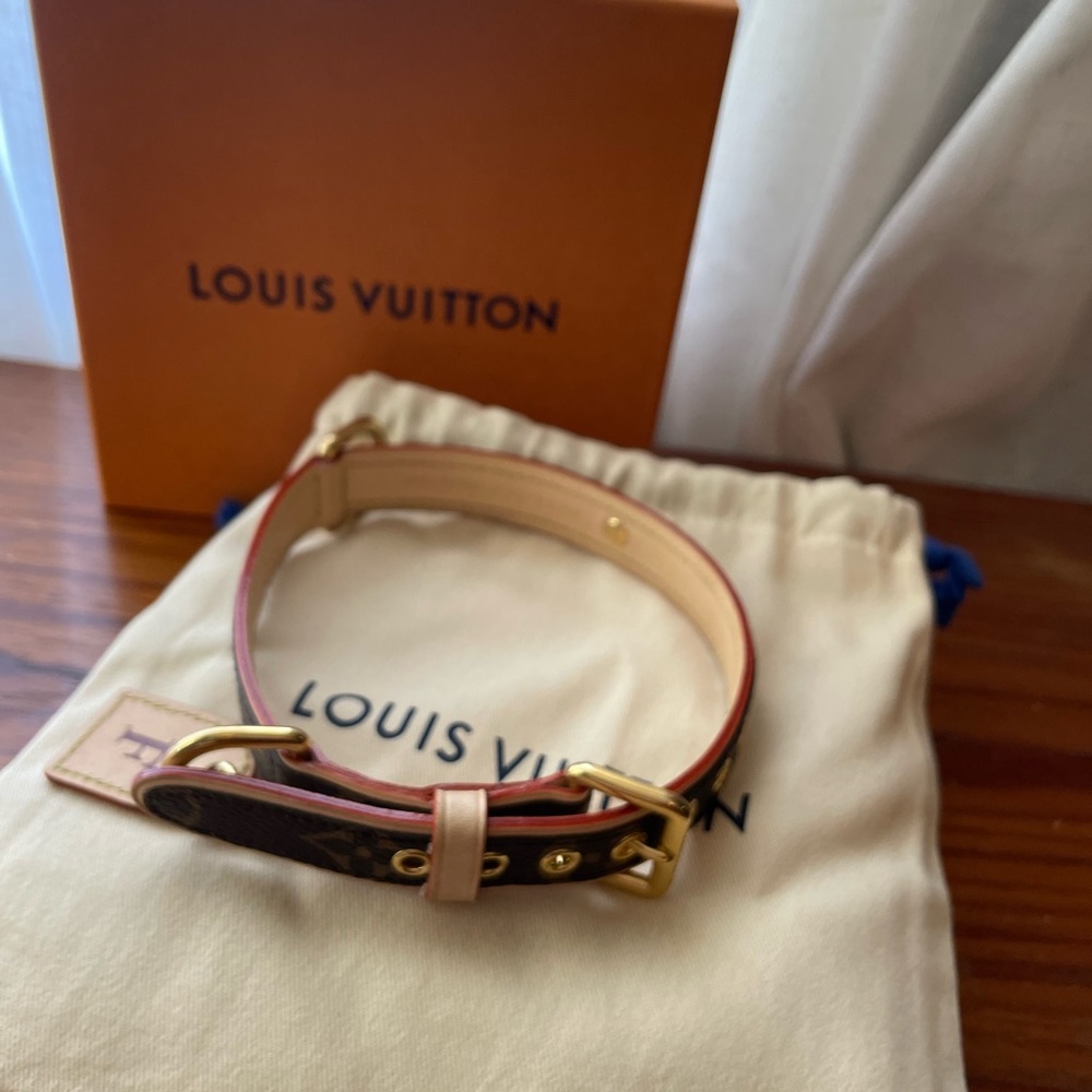 Louis Vuitton Monogram Collier Baxter PM M82100 Pet Collar Monogram Leather